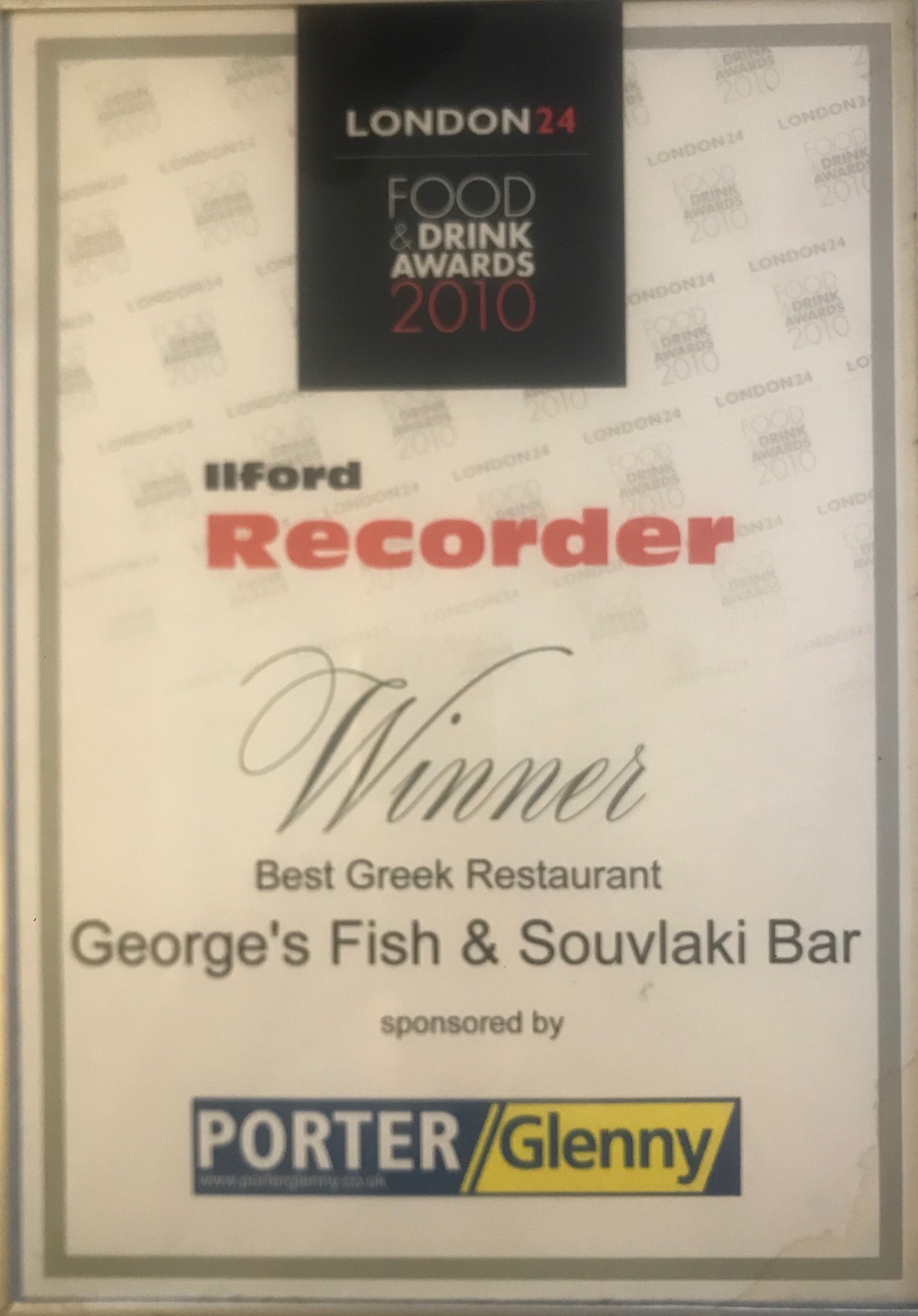 georges-fishbar-award-ilford-recorder-2010